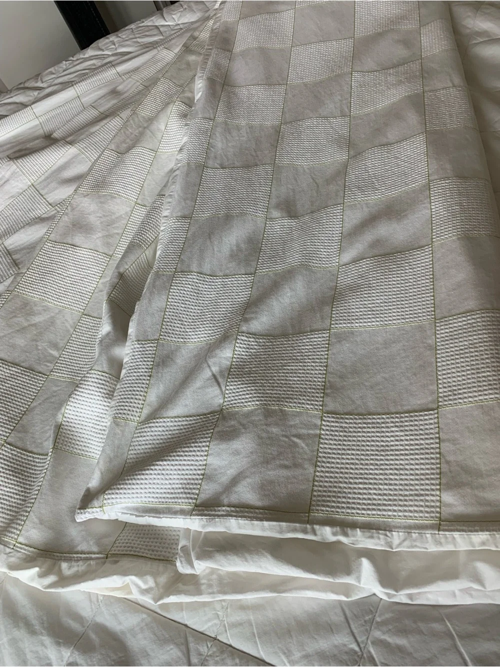 Sak’s 5th Ave Ann de Soléne 100%Cotton Duvet Checkerboard WaffleWeave Full/Queen